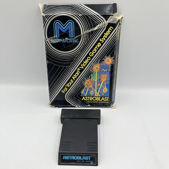 Astroblast (Atari 2600, 1982) – Complete in Box – Vintage Shooter by M Network - Picture 1 of 8